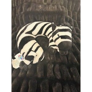 Cloudz Zebra Plush Soft N Cuddly Kids Travel Pillow